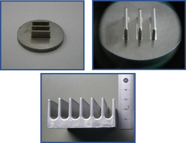 アルミニウム温間鍛造加工試作品